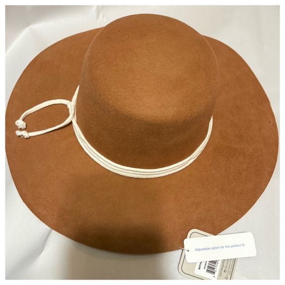NWT Anthropologie  San Diego Hat Co. WYNOLA Adjustable Rancher Hat in Camel, OS - Picture 4 of 8